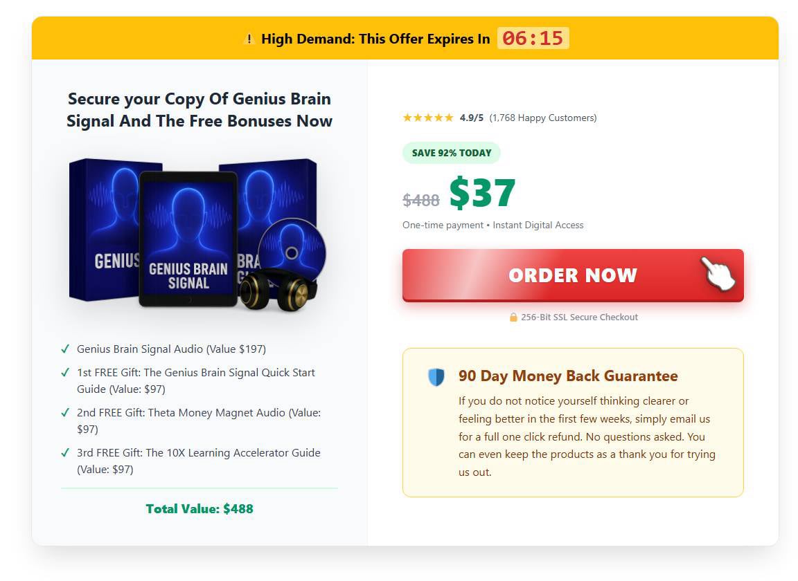 Genius Brain Signal Order